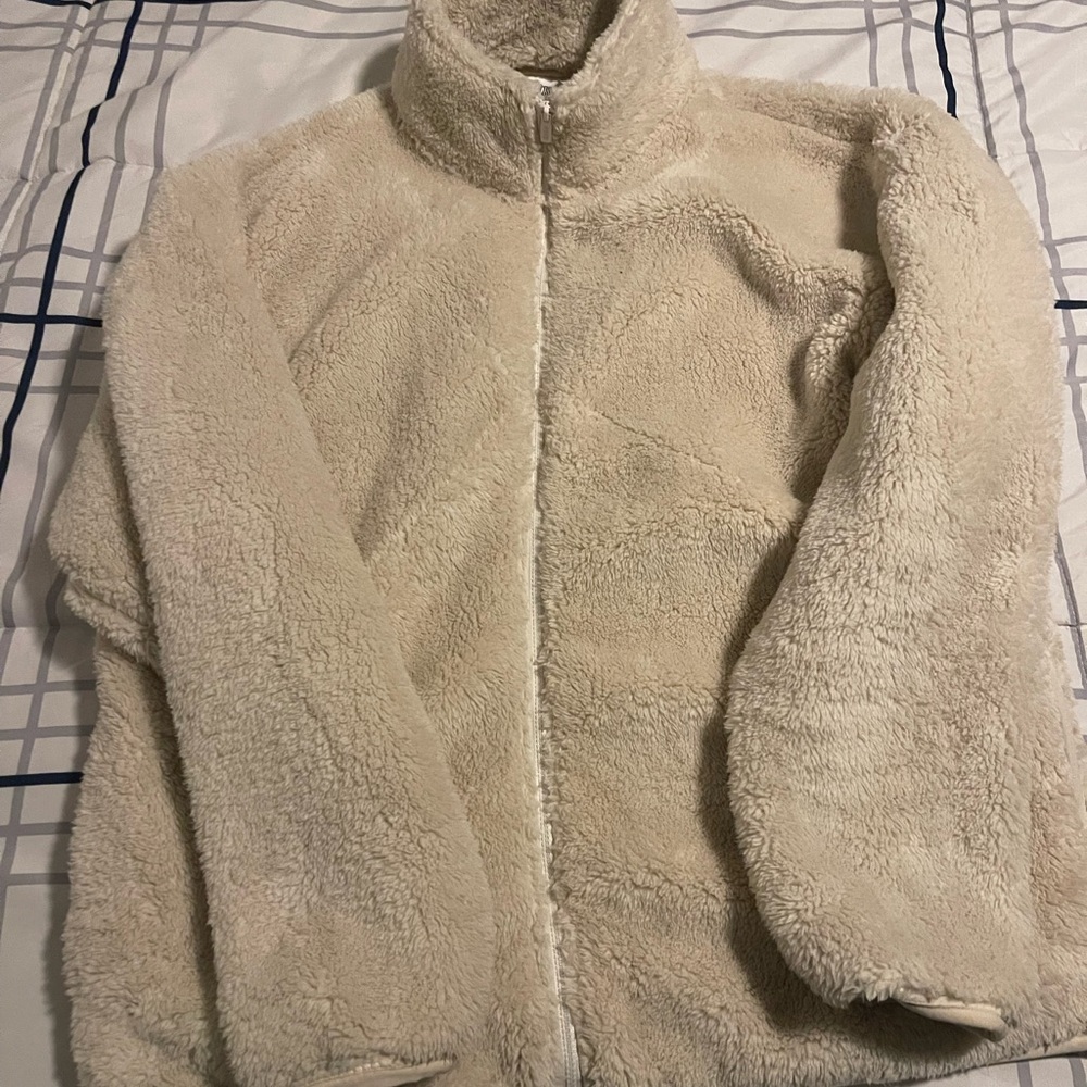 PINK Victoria's Secret Cream Teddy Jacket